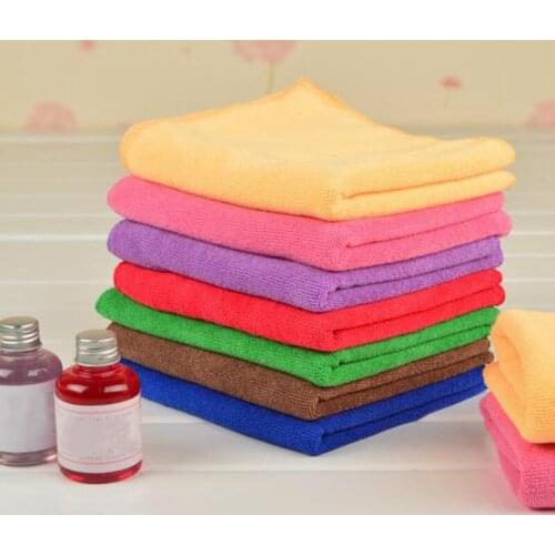 6Pcs/lot 25x25cm Microfiber Car Cleaning Towel Microfibre Detailing Polishing Scrubing Hand Towel Car Wash