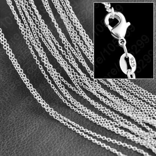 Popular 16-30 Inches Rolo "O" 925 Sterling Silver Fine Jewelry Necklace Chains With Lobster Clasps For Pendant