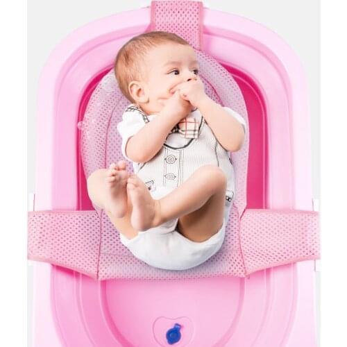Newborn Softspot Sink Bather Cartoon Portable Soft Baby Shower Bath Pad Net Adjustable Support Bath Rack Skip Hop Baby Bath Tub