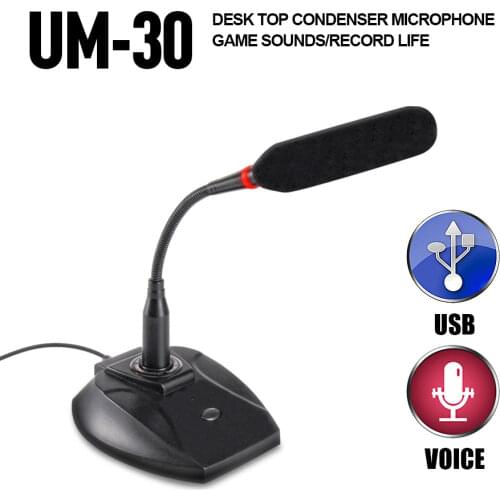 Debra UM-30 Professional Condenser Microphone, With USB, Monitor and PC Interface,Reduce Noise ,For live broadcast, meetings,etc