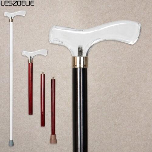 Transparent Acrylic Handle Walking Stick Man Fashionable Walking Canes Women Party Decorative Sticks Vintage Detachable Sticks