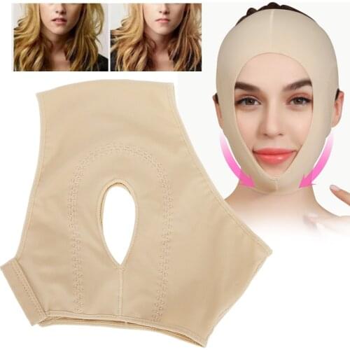 Adjustable Elastic Non-marking Sleep Bandage Lifting V-Face Firming Sagging Law Lines Double Chin Masseter Massage Facial Mask M