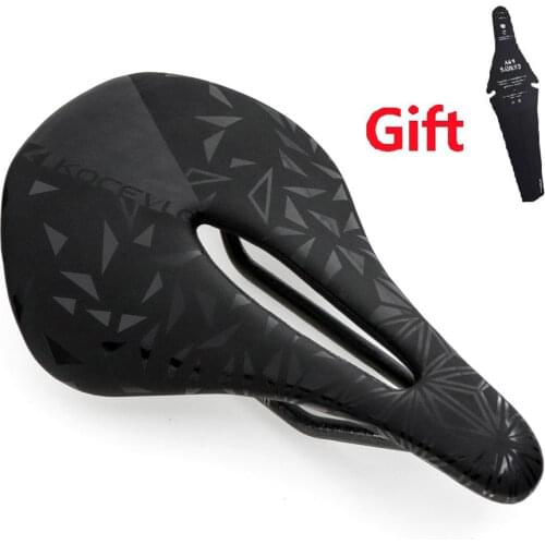 New Carbon+Leather Road Bike Saddle MTB Bicycle Saddles Bike Racing Saddle PU Soft Seat Cushion bicycle seat carbon saddle