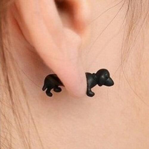Pug Earrings for Women Hip Hop Cute Stud Dog Statement Piercing Gothic True Beauty Vintage Boho Accessories Kawaii Gift Jewelry