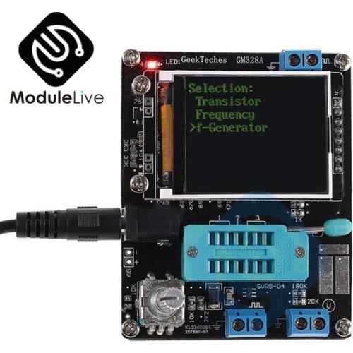 Capacitor Tester Russian English GM328A GM328B Transistor Tester LCR Diode Capacitance ESR Voltage Frequency Meter PWM with Case