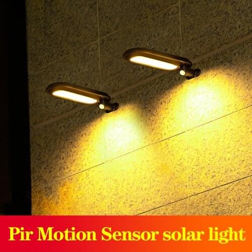 Solar Street Light Outdoor Waterproof Led Bulb Pir Motion Sensor Wall Lamp Courtyard Home Garden Decoration Lighting