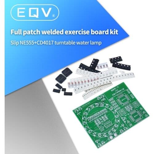 Smart Electronics Batch welding exercise board kit patch NE555 + CD4017 rotary lamp DIY skill training laboratory