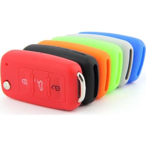 Universal Silicone Auto Remote Car Key Holder Case Cover Candy Color Case Car Accessories for Volkswagen for VW Series