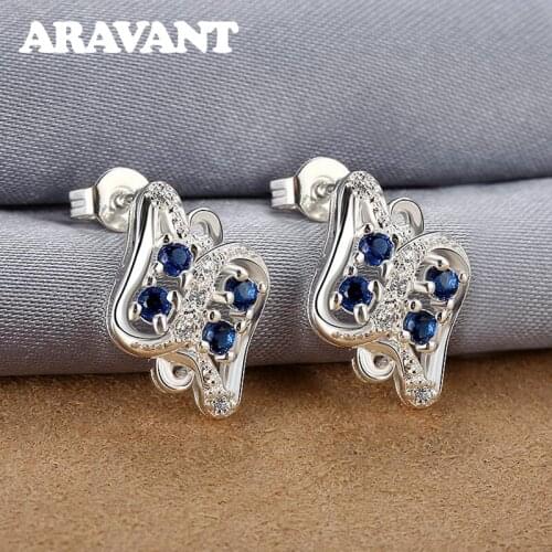 925 Sliver Geometric Earring For Women Girls Fashion Jewelry