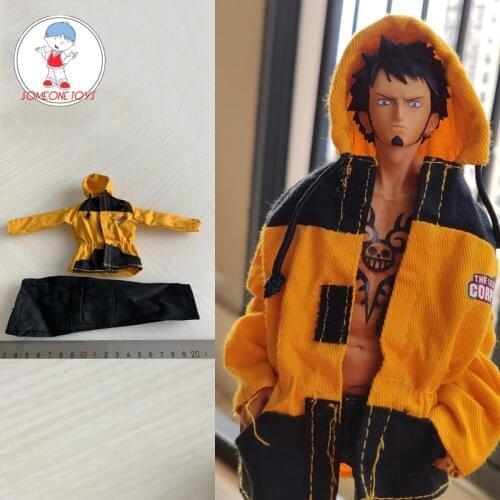 1/6 sacle Male trendy black pants yellow jacket coat jeans set for 12" TBLeague normal Body Figure jiaou doll DIY clothes