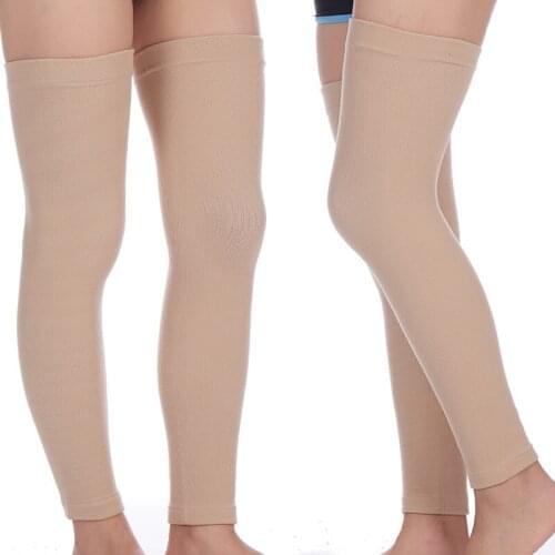 1Pair Full Length Compression Leg Warmers Sleeve Outdoor Sports Cycling Leg Support Long Knee Sleeve Protector Warmer Men Women