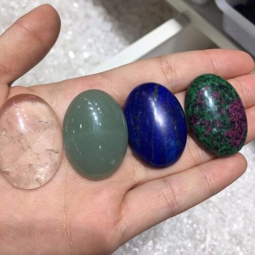 1pc Natural quartz crystal Lucky Pocket Stone Oval Crystals Palm Stones Reiki Healing Chakra Wicca Crystal For Gift Decoration