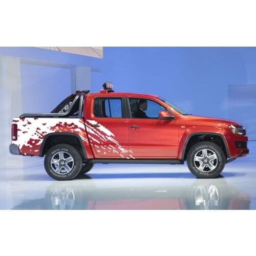 Car decals 3 pieces 4x4 off road mudslinger side door and back door graphic Vinyl cool car sticker fit for vw amarok 2009-2018