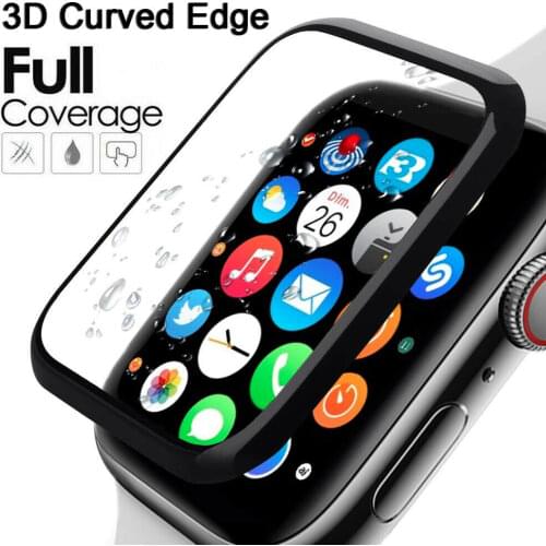 3D Curved Film Edge Full Cover Tempered Glass For iwatch 6 SE 40mm 44mm Screen Protector For Apple Watch Series 6 SE 5