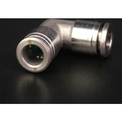 8MM OD Tube 304 Stainless Steel Pneumatic Connector Elbow Connector Push In Fitting Anticorrosion Antioxidation