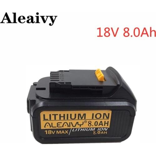 Aleaivy Original 8.0Ah MAX XR Battery Power Tool Replacement for DeWalt DCB184 DCB181 DCB182 DCB200 20V 5A 18Volt 20V Battery