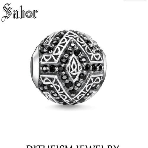 Accessories DIY Beads Panther Tooth Bead 2020 silver colour jewelry Gift Women Men Boy Girl Fit Bracelets Necklace female
