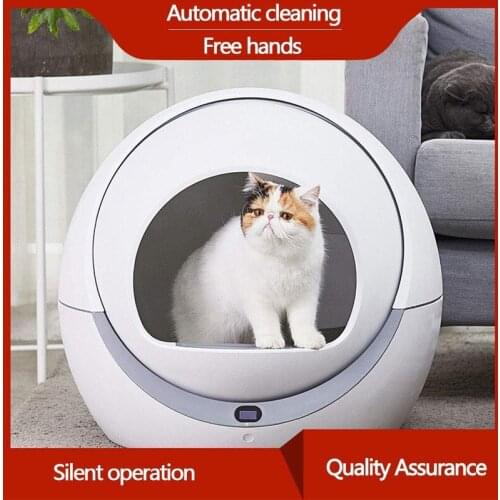 Automatic Self Cleaning Cats Sandbox Smart Litter Box Closed Tray Toilet Rotary Training Detachable Bedpan Pets Accessories