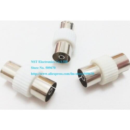 Free Shipping /50pcs/ TV Connector Female Plug to Female Jack TV Adapter