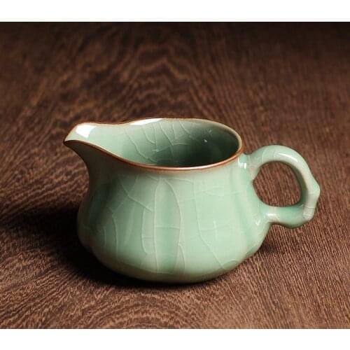 Longquan Celadon Large Thickened Gourd Shape Fair Cup /Tea Dispener/Accessories