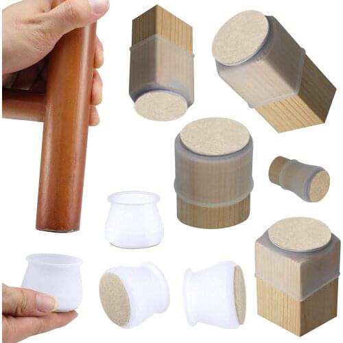 Large Silicone Chair Leg Floor Protectors Chair Leg Caps Silicon Furniture Leg Feet Protection Cover Pads Prevent Scratches