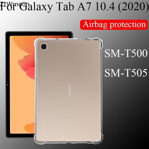 Tablet case for Samsung Galaxy Tab A7 10.4" 2020 TPU Airbag cover Transparent protection for capa bag NEW card SM-T500 SM-T505