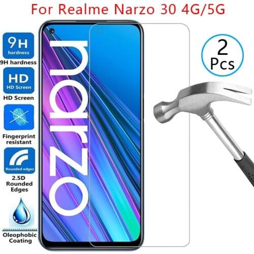 Case for realme narzo 30 5g cover screen protector tempered glass on realmi narzo30 6.5 protective phone coque bag realmy realne