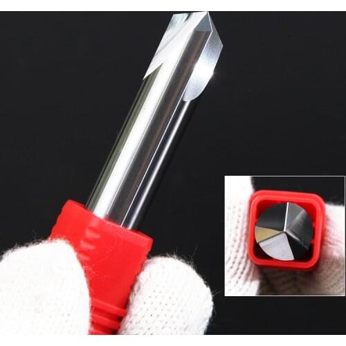 CNC Carbide Aluminum Chamfering milling Cutter 60 90 120 Degree Coated 3 Flutes End Mill Engraving And Carving Router Bit Tools