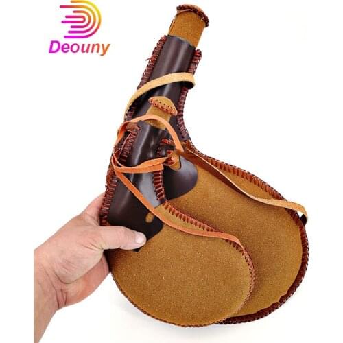 DEOUNY Leather Hip Flask Sheep Gall Inner Wine Bag Mongolia Minority Whisky Alcohol Bottle Vodka Flagon Handmade Drinkware