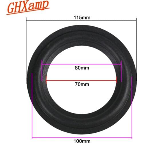 GHXAMP 4.5 inch 115mm Speaker Repair Woofer Speaker Foam Surround Repair Kit accessories DIY Ring Circle 2PCS
