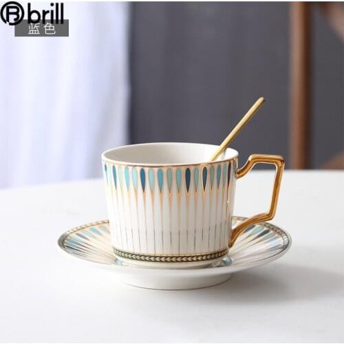 Breakfast White Gold Coffee Mug Vintage Ceramic Cute Small Mugs Coffee Cups Turkish Ceramic Coffee Cup and Saucer Set Travel