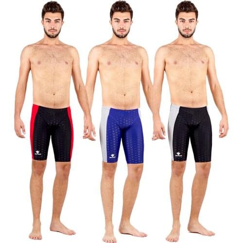 HXBY Competition Racing Swimwear Men Swimming Trunks Mens Swimming Sharkskin Swimsuit Men Training Jammer Mens Swim Shorts 5XL