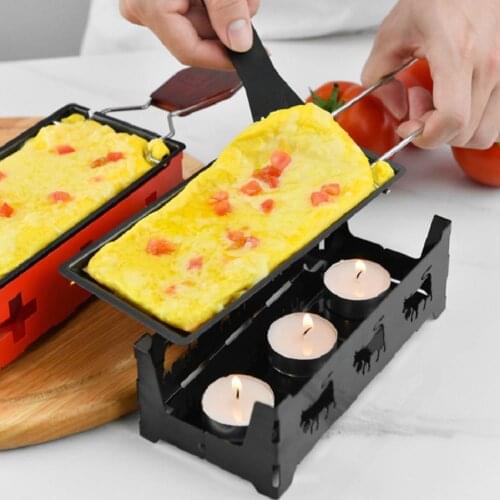 Mini Solid Wood Handle Cheese Plate Baking Tools Cheese Tray Home Baking Oven Microwave Oven Use Non-Stick Cheese Pan Dish