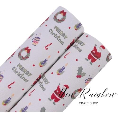 New Rainbow 30x22cm/A4 Christmas Bundle Pu Litchi Faux Leather For Making Bows, Earrings, Home Decorations, Accessories, Bags