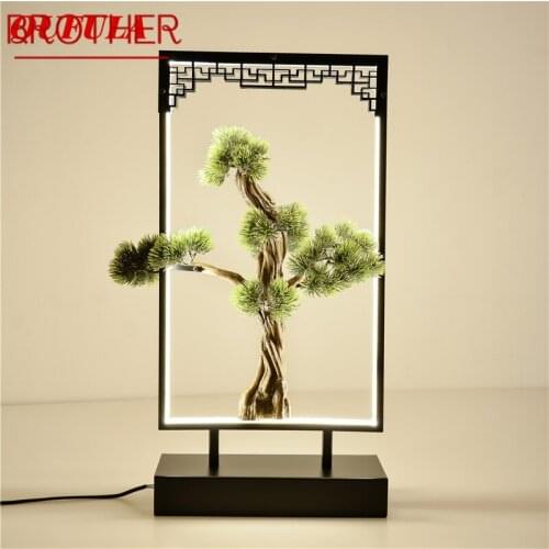 BROTHER Table Lamp Desk Resin Modern Contemporary Office Creative Decoration Bed LED Lamp for Foyer Living Room Bed Room