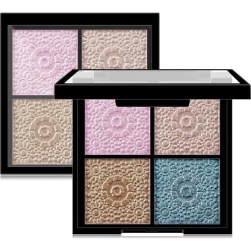 Hot Sell Eye Shadow Palette 4 Color Holographic Shimmer Pigment Metallic Eyeshadow Eye Makeup Pallet Women Cosmetics New