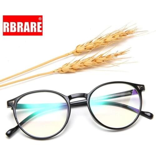 RBRARE Round Glasses Frame Women Clear Lens Mirror Eyeglasses Frame Super Light Computer Glasses Unisex Gafas De Lectura Hombre