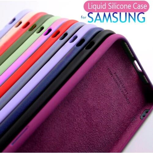 Soft Liquid Silicone Cover Case For Samsung Galaxy M51 A51 A71 A31 A21S A11 M31 M21 M31S S20 FE S10 Lite S10e Note 10 20 Ultra