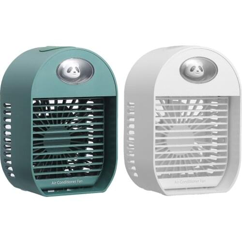 USB Mini Air Cooler Fan Air Cooling Conditioner with Night Light Portable Air Humidifier Desktop Air Cooler Multifunction Summer