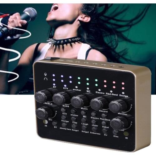 V10 Live Sound Card Microphone Set device Mobile Phone Fast Hand Shouting Wheat Universal for Mobile Phone Broadcast