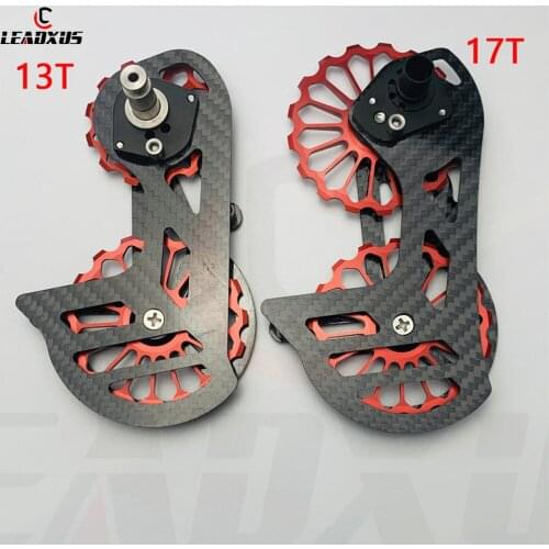 Road Bike Rear Derailleur for R6800 R8000 R9000 Carbon Fiber 17T Pulley Ceramic Bicycle Derailleur