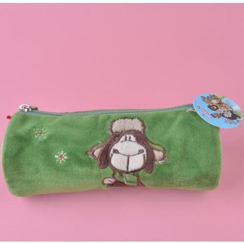 Green Color Cap Sheep Plush Toy Pencil Case, Kids Child Coin Bag Gift Free Shipping