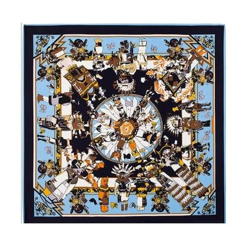 100% Twill Silk Women Scarf 100x100 cm Euro Design Hot Fashion Square Scarves Luxury Brand Gift Large Shawls