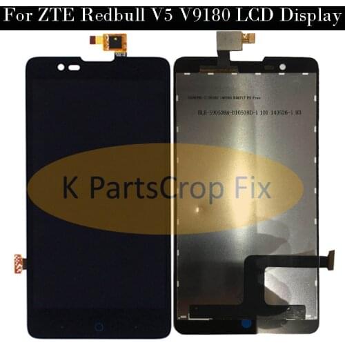 100% Tested New Full LCD Display + Touch Screen Digitizer Glass Assembly For ZTE Redbull V5 V9180 N9180 U9180 / V5S N918ST lcd