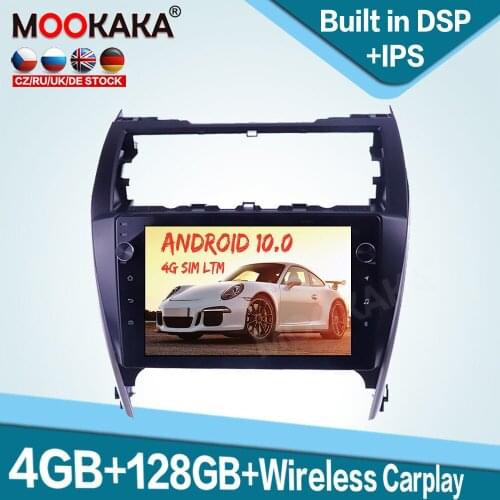 128GB Carplay Android 10 Car Multimedia Player for Toyota CAMRY 2012 - 2017 Auto Radio GPS Navigation Audio Stereo Head Unit DSP