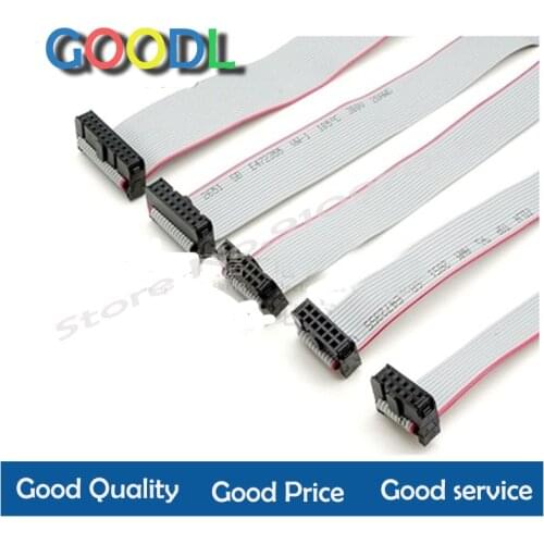 2PCS 2.54MM pitch FC-6/8/10/14/16/20/40/50 PIN 30CM JTAG ISP DOWNLOAD CABLE Gray Flat Ribbon Data Cable FOR DC3 IDC BOX HEADER