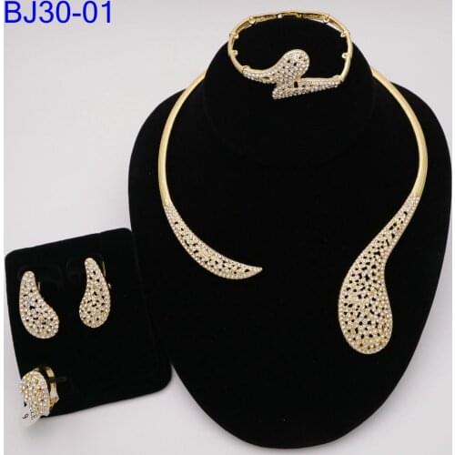 Ethiopian Jewelry Set Nigerian Beads Bridal Wedding African Costume Dubai Gold Neckace Jewelry Sets for Women