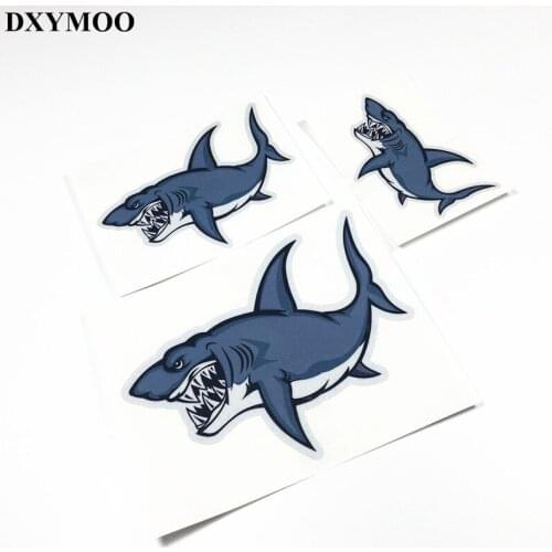 3 sizes Fish Shark Water Sports Diving Car Stickers Motorcycle Helmet Bike Decal Vinyl Bumpers