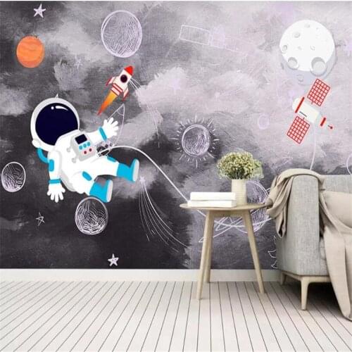 Milofi custom 3D wallpaper mural hand-painted space universe childrens room bedroom background wall decoration painting wallpap