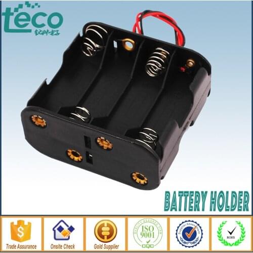 8 AA Battery Holder Double Side Black Plastic Battery Storage Box TBH-2A-8E-W